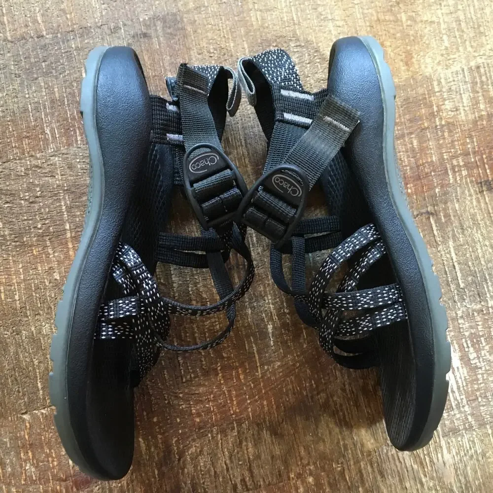 Chaco ZX/1 Ecotread Big Kid Size 3 Dual Adjustable Strap Sandal Black Sport Shoe